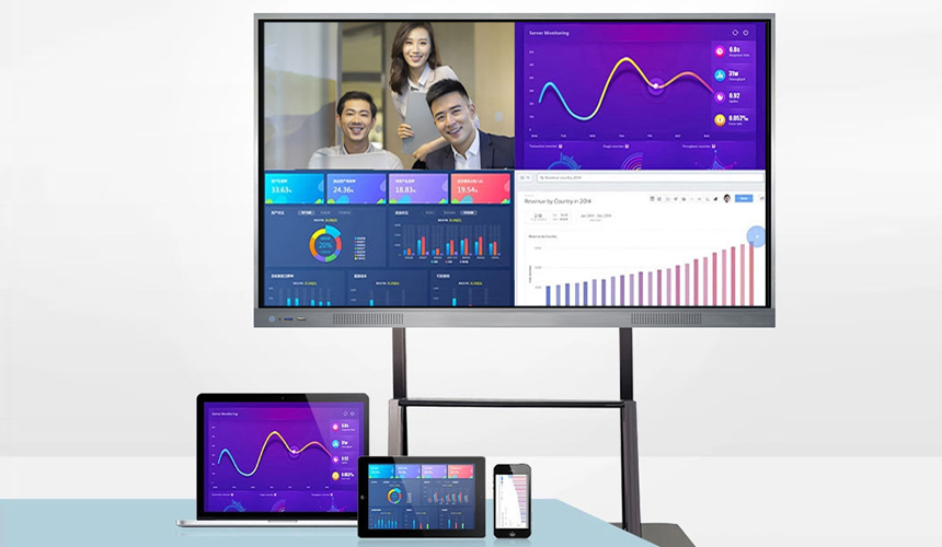 會議平闆一體機（帶移動支架）